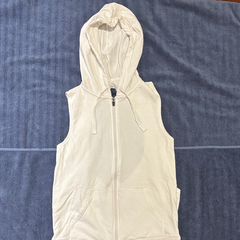 Fabletics White Sleeveless Hoodie